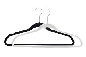 China High Quality Home Usage Simple Thin Black Velvet Hangers Wholesale wholesale