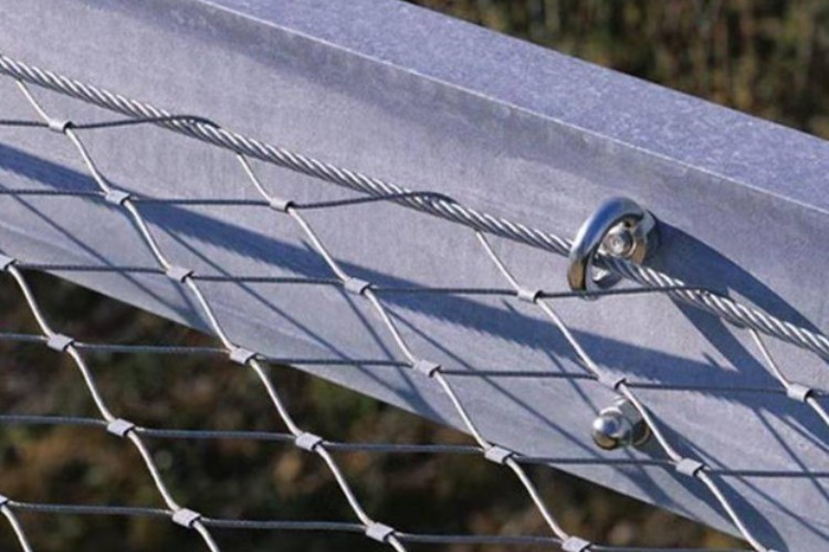 Black Oxidized Rope Net Fence 30*30 Opening Stainless Steel Cable Mesh
