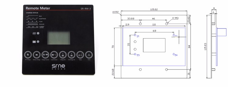 Mppt Solar Power Accessories Solar Charge Controller Adopts Standard RJ12