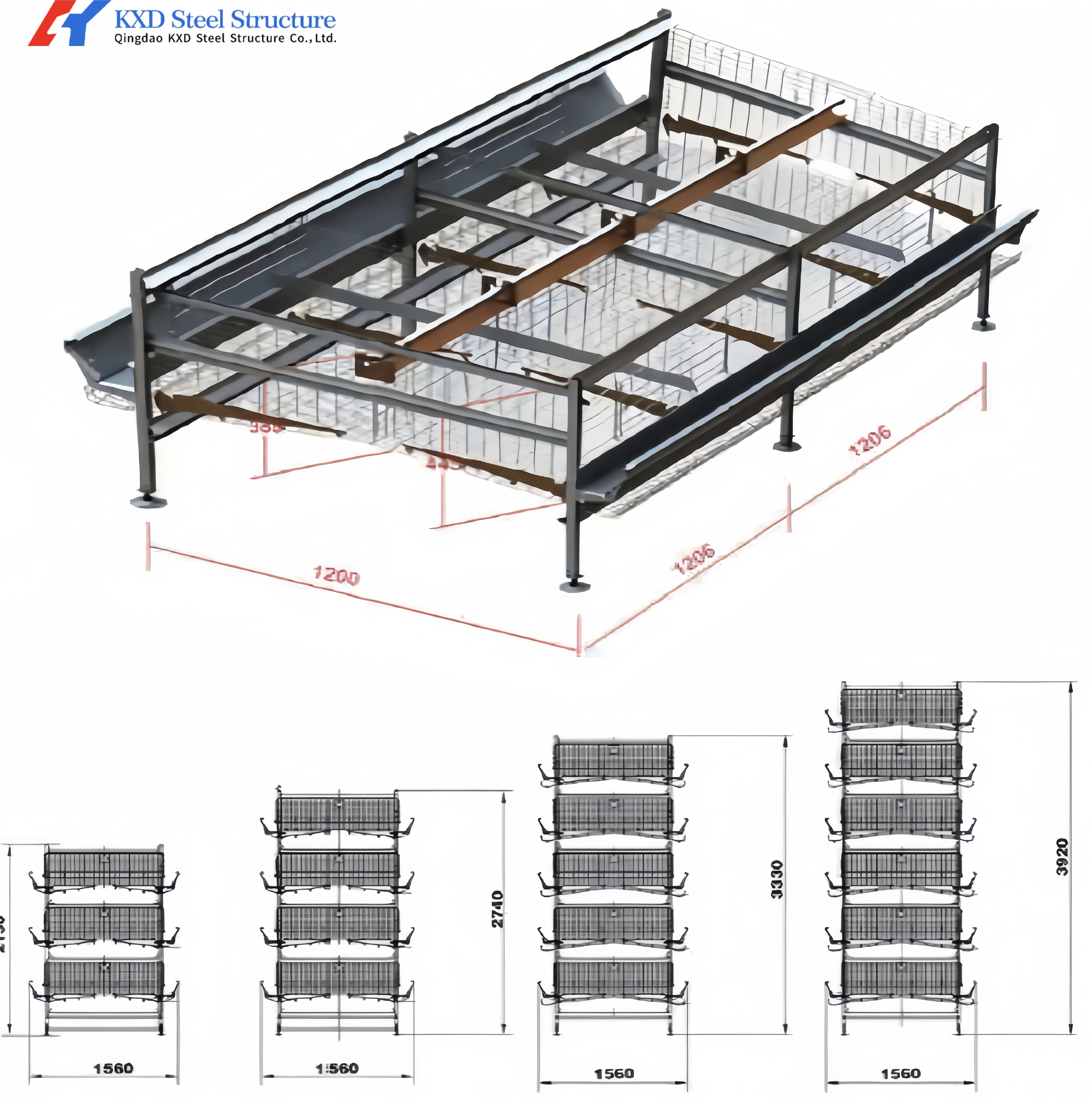 Anti Corrosion Automatic Layer Battery Chicken Cages For Africa Agricultural Poultry Farming