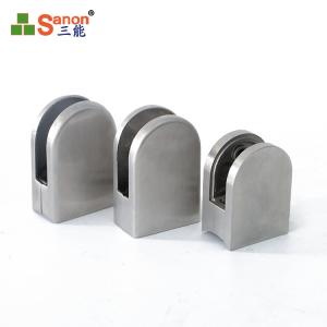 China D Shaped 4mm SS304 Mirror Fixed Glass Accessories Round Clamp Fix Shower Glass Door wholesale