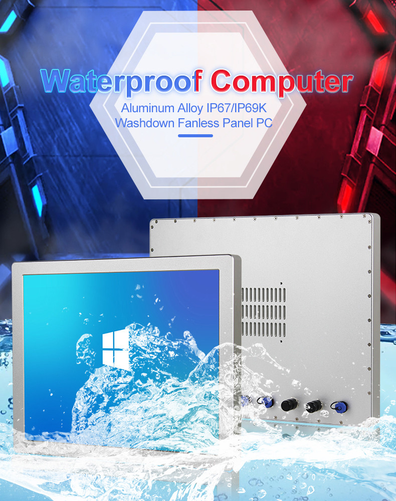 6th Gen Industrial Panel PC 19 Inch IP69K Waterproof Resistive Touch