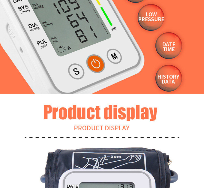 Accurate Measurement Hospital Home Blood Pressure Device One Key Operate Auto