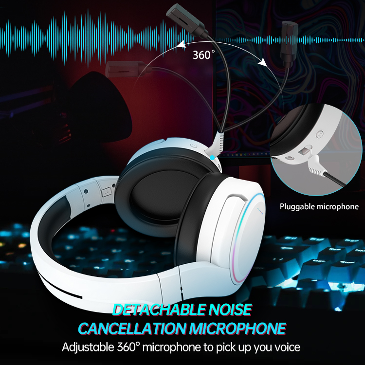 50mm Driver Wireless Gaming Headset Headphone With X6 Pro 2.4G And RGB LED