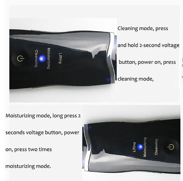 Portable Ultrasonic Skin Scrubber Machine Deep Cleansing Exfoliators For Home Use