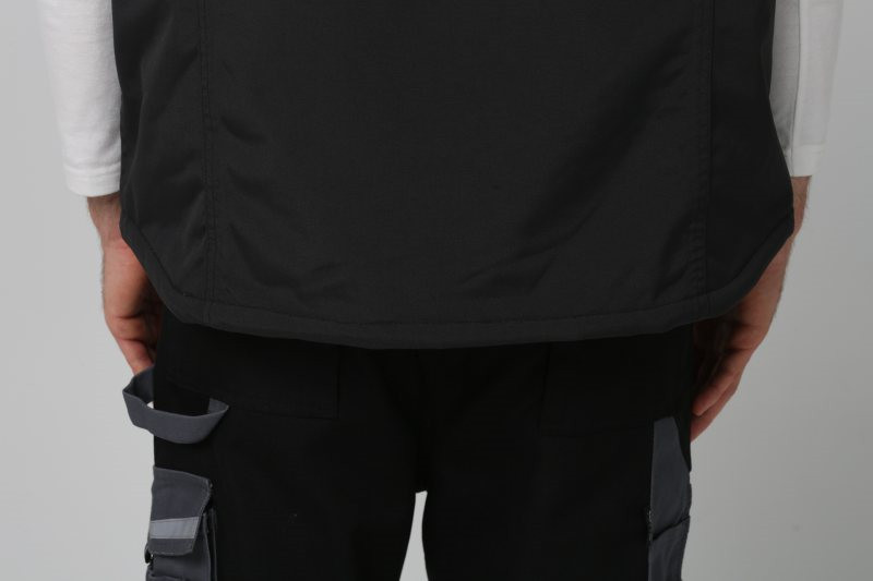 100% Polyester Lining Cold Weather Workwear 180gsm Black Winter Vest Mens