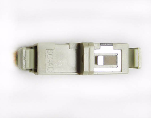 Beige Flange Sc-Sc Upc Fiber Optic Adapter For FTTX