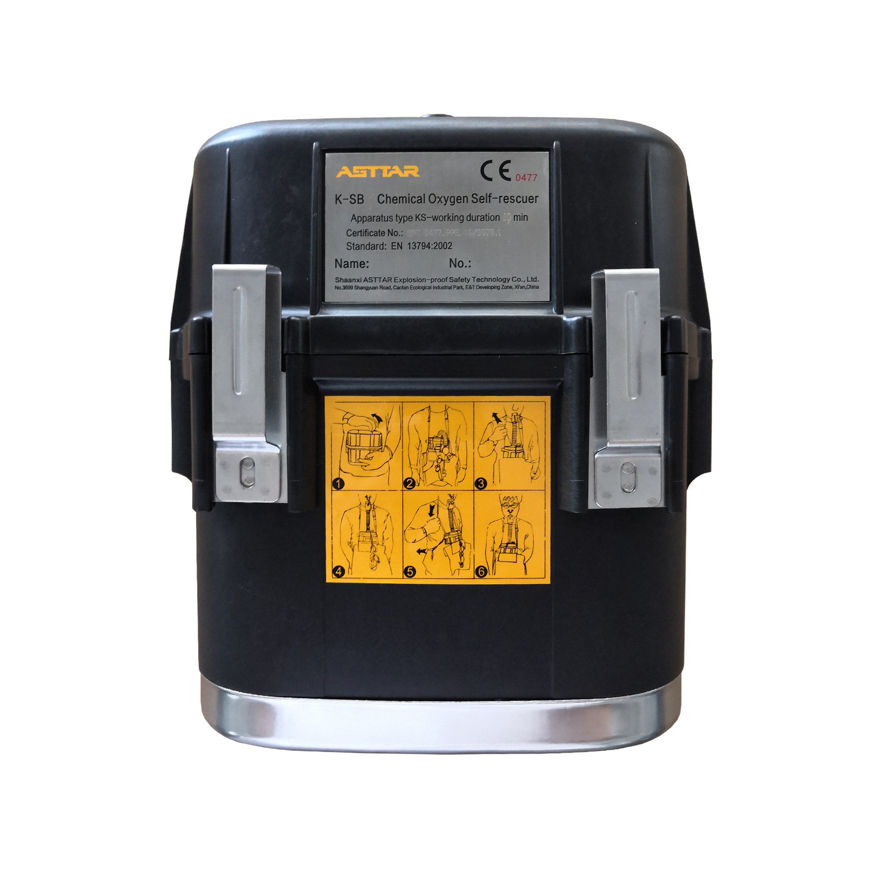 CE certified Self-Contained Breathing Apparatus, escape respirator for confined space, oxygen Self-Rescuer SSR