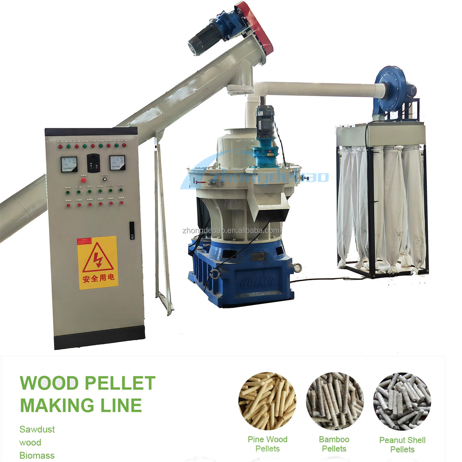 High capacity vertical ring die biomass pellet machine sawdust processing wood pellet machine with CE