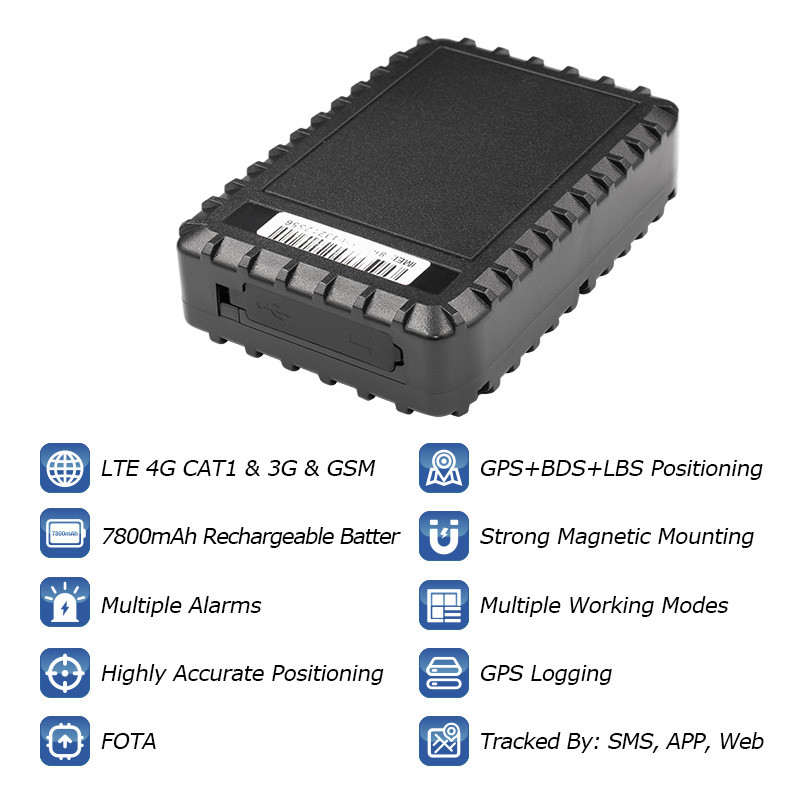 Magnetic 4G LTE Tracking Device Spy GPS Locator With Real Time Gps