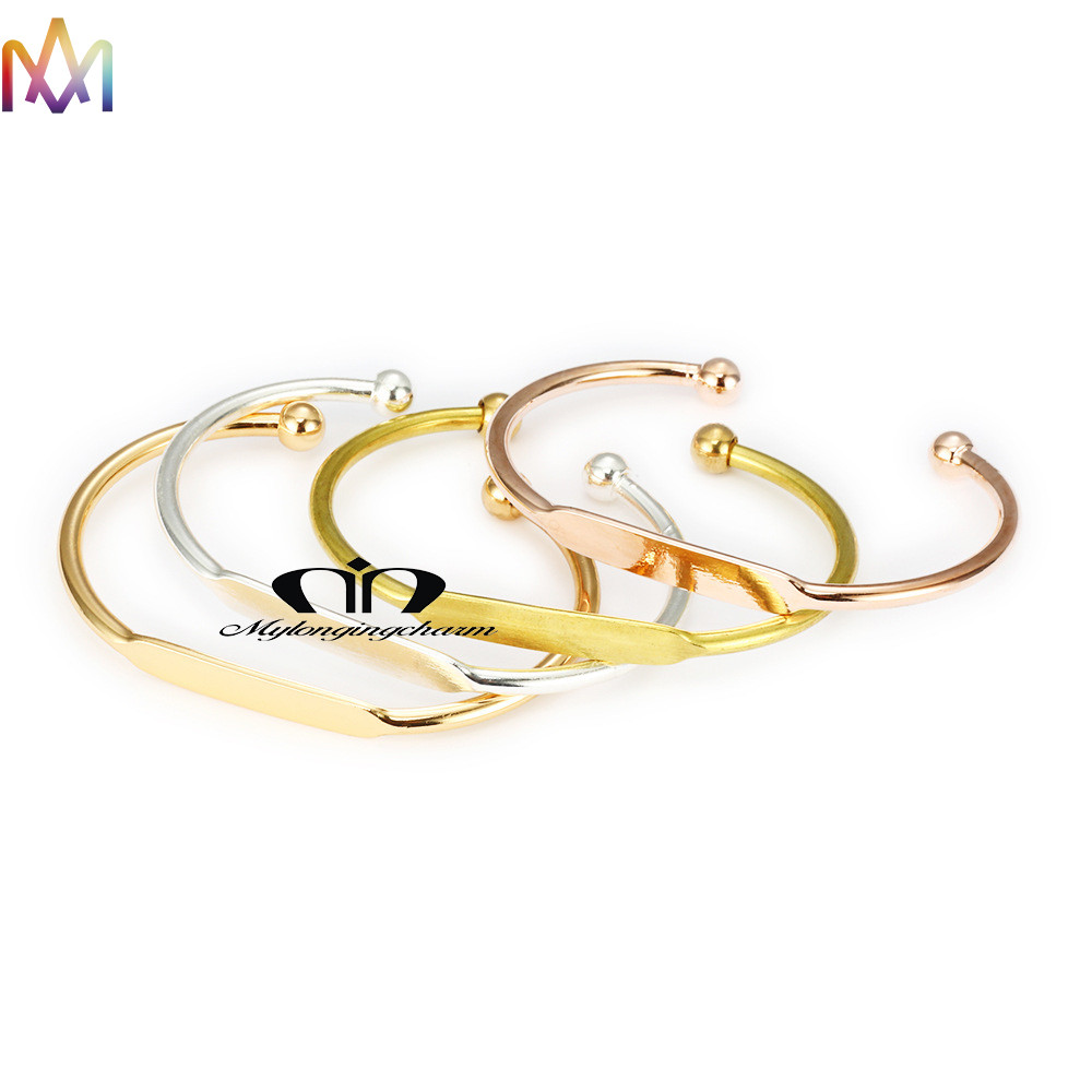 55MM Adjustable Cuff Womens Engraved Bracelets