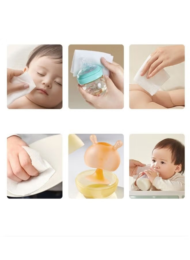 Plastic-Free Unscented Hypoallergenic Baby Wet Wipes 99.9% Water Based for Sensitive Skin