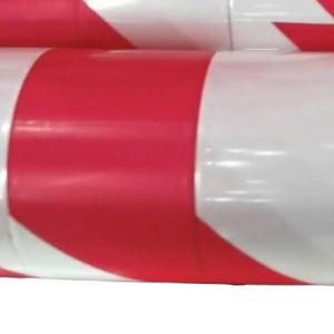 China 80 - 150 Micron PE Protective Film LDPE HDPE Red White Warning Tape on sale