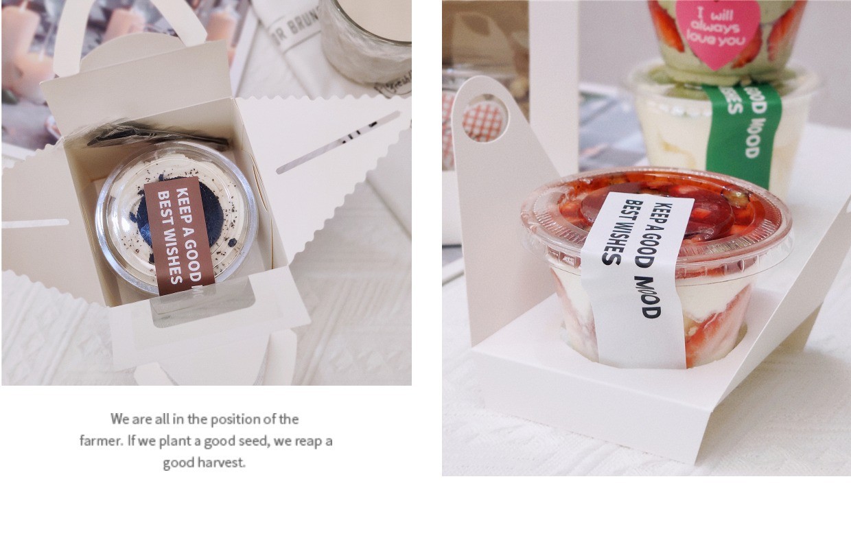 Transparent Dessert Ice Cream Cup Mini Cake Cup Packaging Plastic Cups with Lids