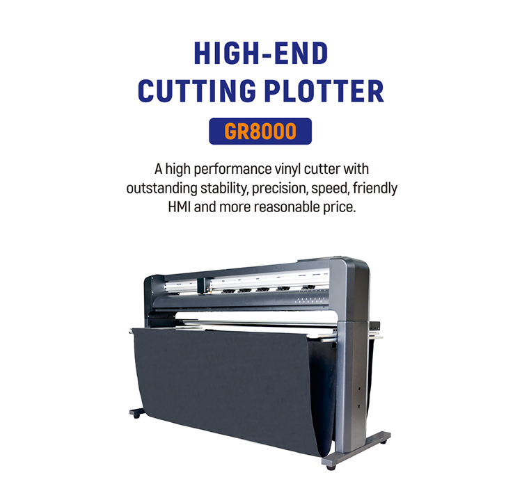 USB 80mm Width Servo Contour Cut Plotter for Car Sticker Cutting PPF Plotter Vinyl Cutter Plotter Machine GR8000-140