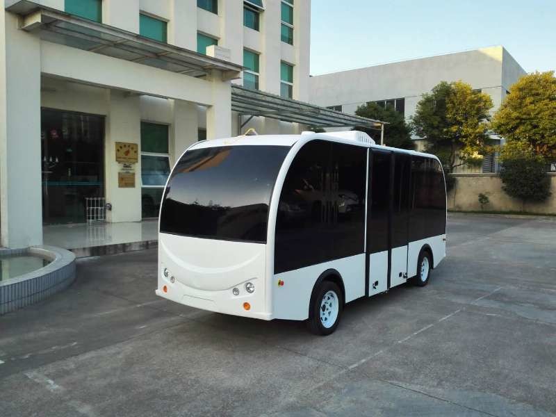 12 Seats Autonomous Shuttle Bus , City Self Driving Bus With Satellite Mapped Route