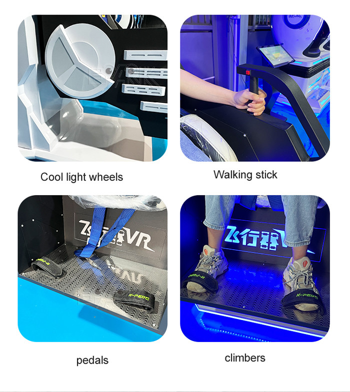 Amusement Park 9D VR Chair 360 Degree Rotating Flight Simulator