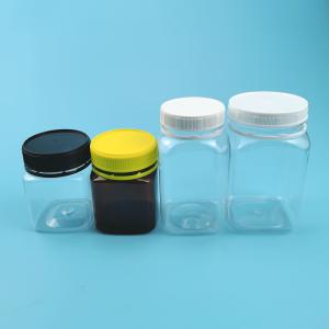 China BPA Free Square Selling Plastic Honey Bottles 200ml 320ml 400ml wholesale