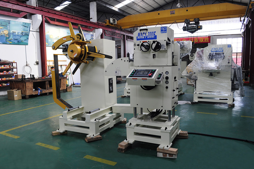 Automatic Coil Sheet Stamping NC Compact Straightener Feeder Mandrel Expansion