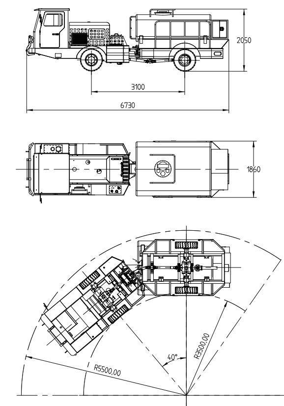 Underground Service Vehicle Underground Fuel Transportation Truck