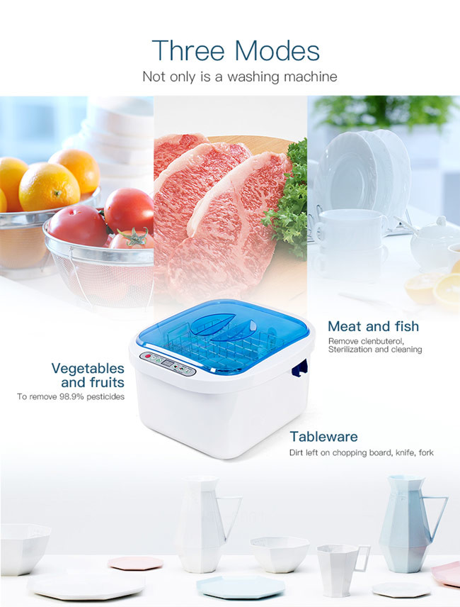 12.8L 100W Ultrasonic Ozone Fruit And Vegetable Washer Ultrasonic Food Washer
