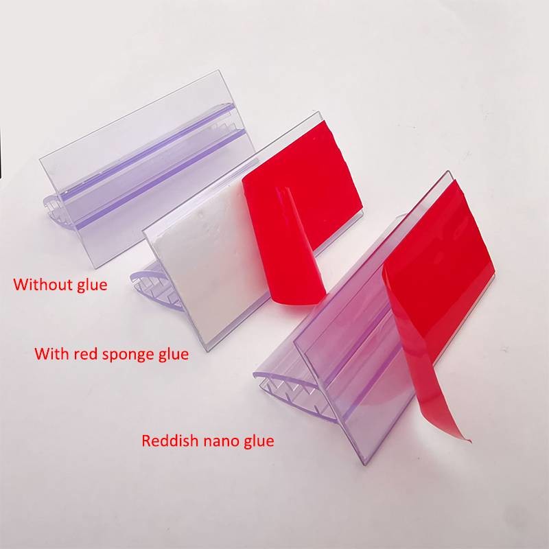 Supermarket Price Tag Holder Plastic Shelf Label Holder Reusable For Wire Shelf