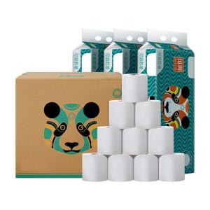 China White Bleached Bamboo Tissue Paper , Odorless Environmentally Friendly Toilet Paper wholesale