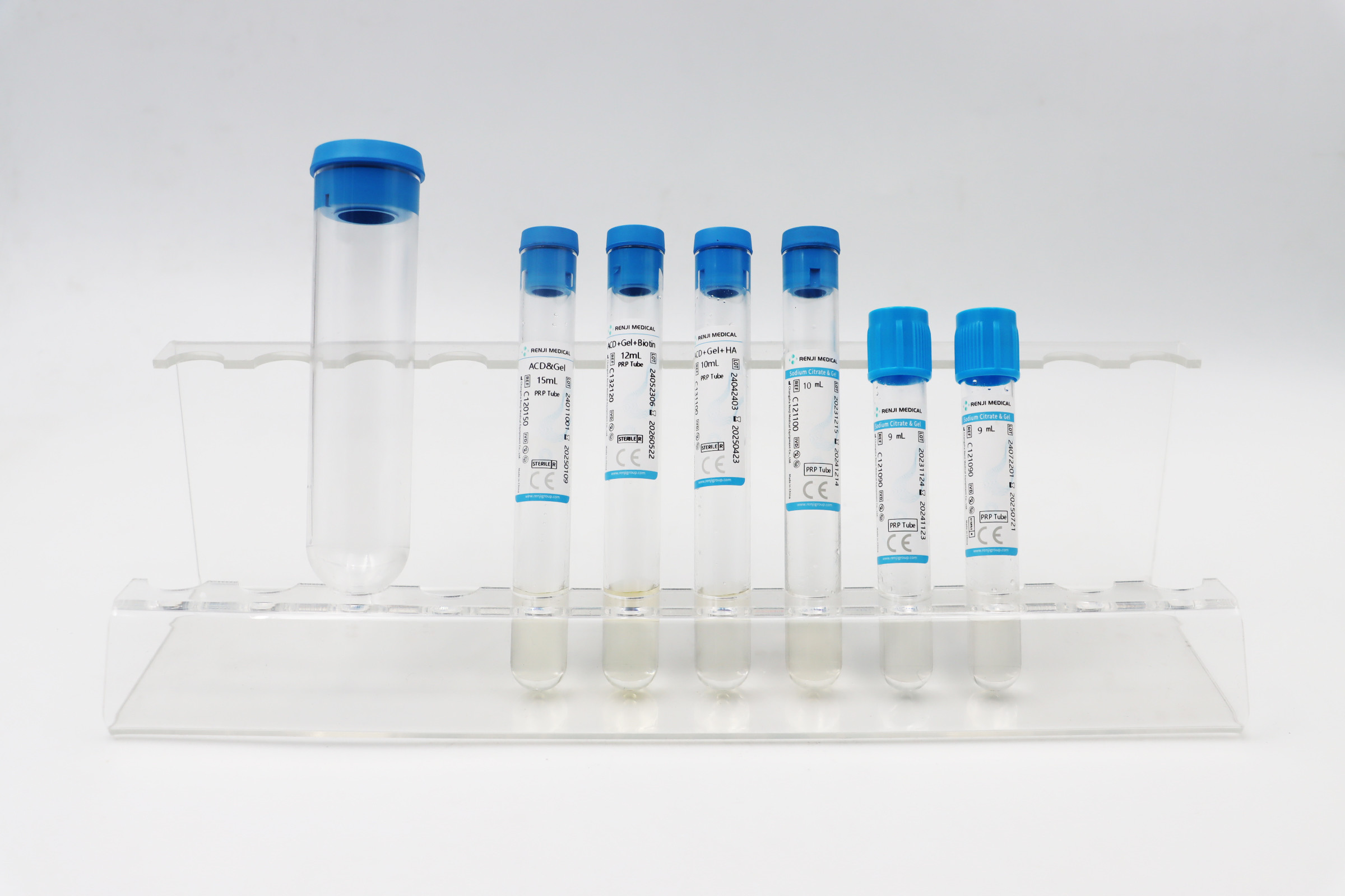 ACD gel+biotin Blood Collection Tube 10ml 15ml Medical Tubes Sodium Citrate Gel Platelet Rich Plasma Tube