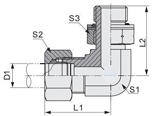 Wholesale Forged Hydraulic Pipeline Elbow Fittings Bsp Metric Male Thread Compression Tube Connector Pipe Adapter Hydraulic Fitting