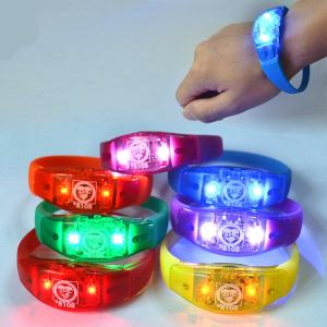 China Environmental concert light bracelet 21*2cm silicone + ABS logo customized wholesale