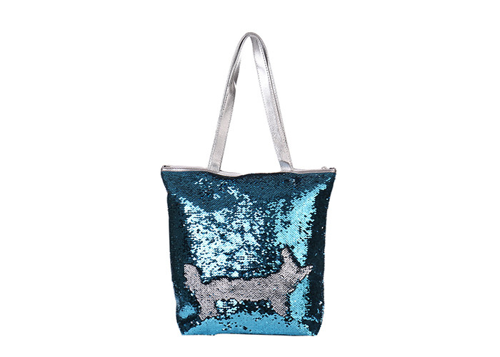 Fashion magic shifting color unilateral sequins ladies shoulder bag shopping bag