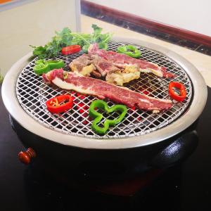 China Stainless Steel Round Barbecue Grill Grill Net Steam Net Camping Hiking Outdoor Net wholesale