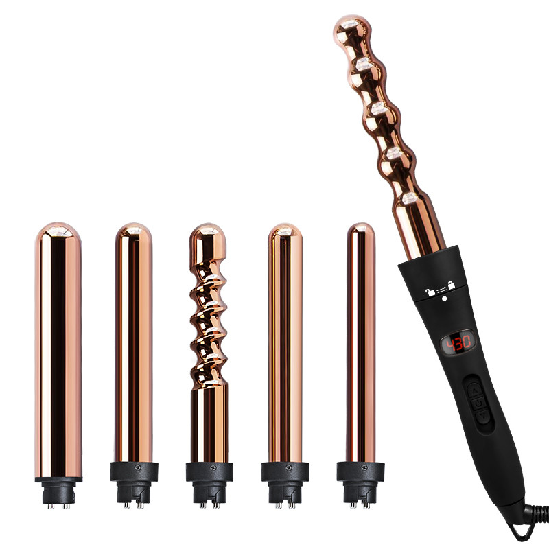 Dual Voltage Titanium Curling Wand Set 50HZ with LED Display