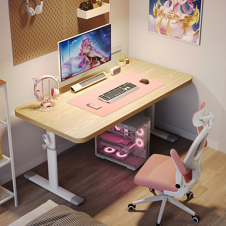 Office Building Standing Desk with Manual Height Adjustment and 80 kgs Load Capacity
