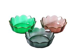 China Fruit Food Solid Colored Lead Free Glass Bowls ODM For Restaurant wholesale