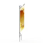 Outdoor Steel Double Side Advertising Sign Flag Yard Stand Metal Post Display