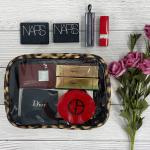 2pcs Women Portable Toiletry Bag With Zipper Closure
