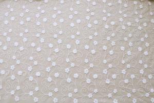 China Floral Pattern Nylon Lace Fabric Embroidered Tulle Fabric For Wedding Dress wholesale