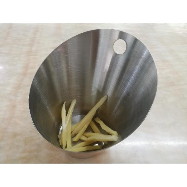 French Fry Cup Angled Porcelain Dinnerware Sets Reusable And Easy To Clean gold color cup