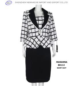 China neck designs for woman suit with black skirt wholesale