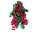 Red , Green , White Combinations christmas Curling Ribbon Bow , PP Metallic
