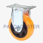 Durable Rigid Fixed Medium Duty Casters 4 Inch Polyurethane Wheels