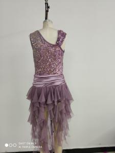 China Sequins Fabric Disney Dancewear , Disney dance clothes XSC-XL Size wholesale