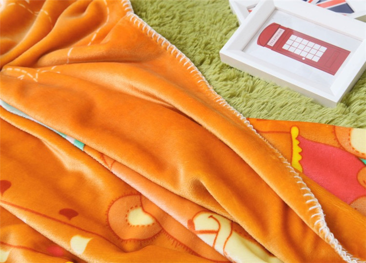 Colorful Flannel Baby Blanket / Cartoon Throw Blankets 150*200cm 200*240cm