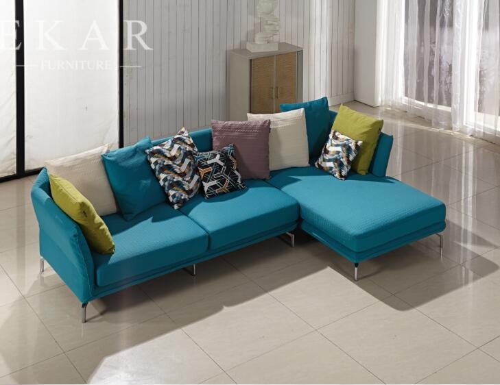 European Style Modern Leather Sectional L Shaped Sofa