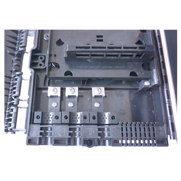 16mm Cable Diameter 8 Core Fiber Optic Terminal Box Black Colour