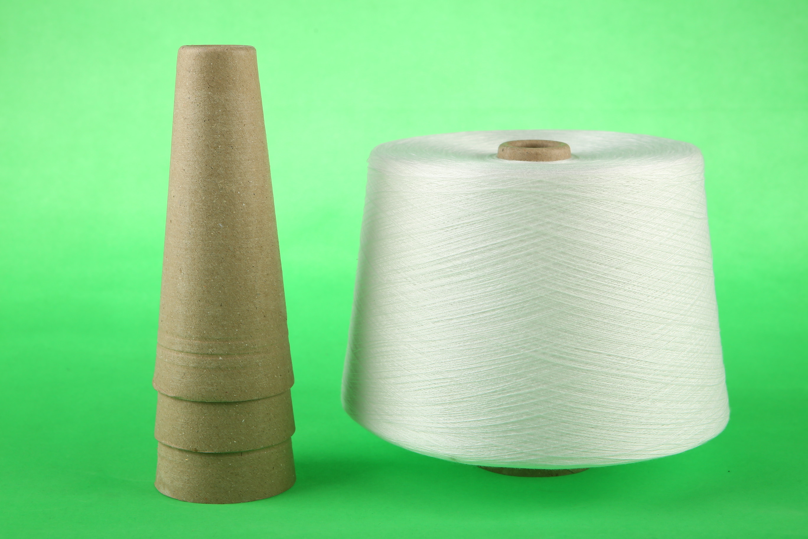 50S /2/3 Counts Bright Poly Spun Yarn Sinopec Staple Fiber Z Twist