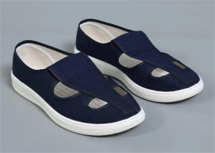 Cleanroom ESD Safety Shoes With PU Sole And Canvas Upper Cover