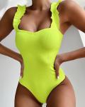 Split Swimsuit Strap Cross Ladies Solid Color Sexy Women’S Swimming Suits Bikini