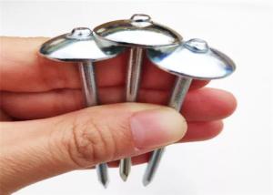 China Bwg 10 2.5'' Length Galvanised Roofing Nails Umbrella Head wholesale